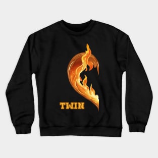 1/2 Heart flame Girls Crewneck Sweatshirt